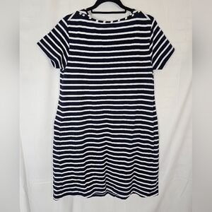 Atm Anthony Thomas Melillo size Small boatneck sailor dress in blue & white NWT